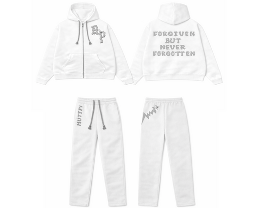 "Broken Promise" TRACKSUIT (White)